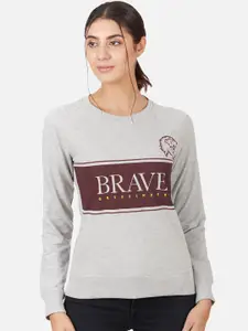 Free Authority Women Grey Harry Potter Printed Pure Cotton Sweatshirt