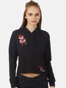 Free Authority Women Black Mickey & Friends Hooded Sweatshirt