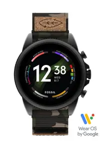 Fossil Men Black & Olive-Green GEN 6 Smartwatch FTW4063