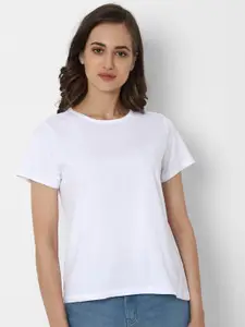 Allen Solly Woman Women White Solid T-Shirt