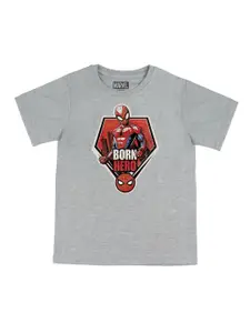 Marvel by Wear Your Mind Boys Grey Printed T-shirt