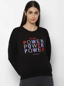 Allen Solly Woman Women Black Printed Sweatshirt