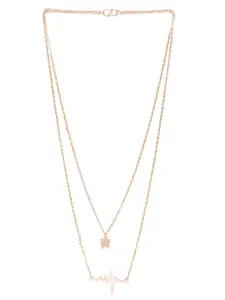 Mahi Rose Gold-Plated Layered Necklace
