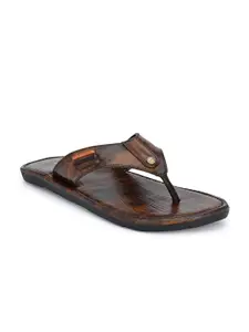 John Karsun Men Brown Comfort Slip On Sandals