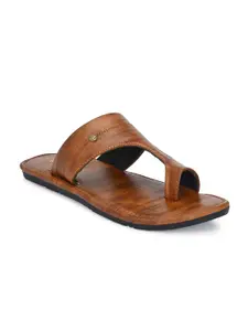 John Karsun Men Tan Brown Comfort Sandals