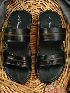 John Karsun Men Black Comfort Sandals