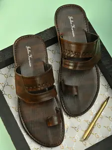 John Karsun Men Brown Comfort Sandals