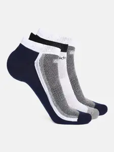 ADIDAS Men Pack Of 3 Assorted Patterned Ankle-Length Socks