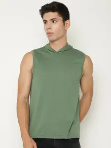 CHKOKKO Men Green Kimono Sleeves Training or Gym T-shirt