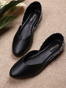 Shoetopia Women Black Solid Ballerinas Flats