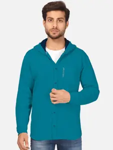 BULLMER Men Blue Hooded Sweatshirt