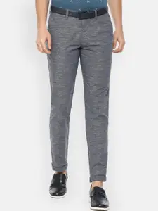 Louis Philippe Sport Men Blue Slim Fit Trousers