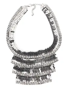 ODETTE Silver-Toned Silver Layered Necklace