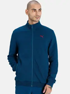 Puma Men Blue Outdoor Reversible Bomber Track Jacket