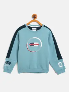 Octave Boys Blue Printed Sweatshirt