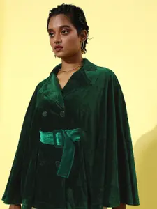 QUIERO Women Gorgeous Green Solid PonchoShrug