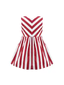 A.T.U.N. A T U N Red & White Striped Dress