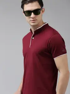 BEAT LONDON by PEPE JEANS Men Red Pure Cotton Polo Collar Pure Cotton T-shirt