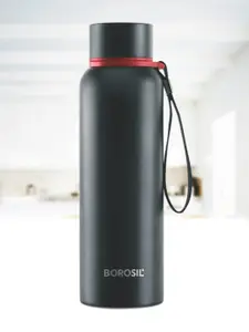 BOROSIL Trek Black Vacuum Insulated Water Bottle Flask 700 ml