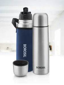 BOROSIL Steel Thermo Vacuum Insulated 24hrs Hot and Cold Flask Bottle 750ml