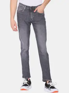 AD By Arvind Men Grey Skinny Fit Heavy Fade Jeans