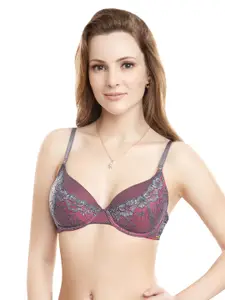 Amante Red Lace Full-Coverage Everyday Bra BRA26601