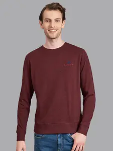 Beverly Hills Polo Club Men Maroon Solid Round Neck T-shirt