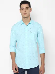 Allen Solly Men Blue Slim Fit Opaque Printed Casual Shirt
