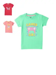 Cub McPaws Girls Multicoloured 3 Printed T-shirt
