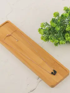 Brandsoon Rose Gold & Black Brass Rose Gold-Plated Necklace