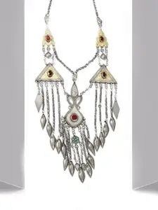 SANGEETA BOOCHRA Gold-Toned & Silver-Toned Silver Silver-Plated Handcrafted Necklace