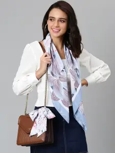 Tossido Women Blue & Pink Printed Scarf