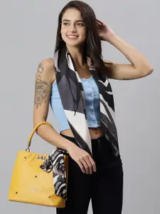 Tossido Women Black & Brown Printed Scarf