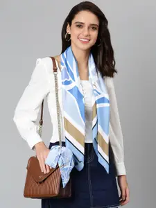 Tossido Women Blue & White Printed Scarf