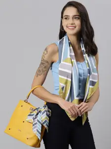 Tossido Women Yellow & Grey Printed Scarf