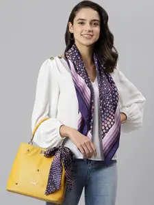 Tossido Women Purple & Pink Printed Scarf