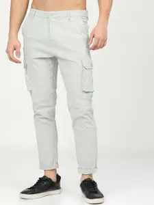 HIGHLANDER Men Green Slim Fit Easy Wash Cargos