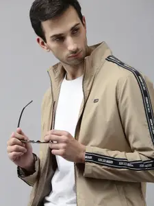 Arrow Men Beige Solid Tailored Jacket