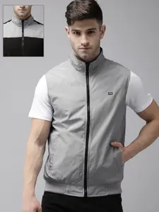 Arrow Men Grey/Black Sporty Jacket
