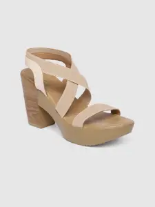 Inc 5 Beige Platform Sandals