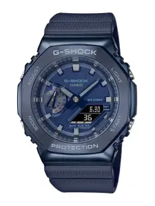CASIO Men G-Shock G-Steel GM-2100N-2ADR Blue Ana-Digi Dial Blue Resin Strap Watch G1162