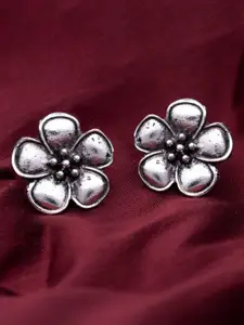 MORKANTH JEWELLERY Silver-Toned Contemporary Studs Earrings