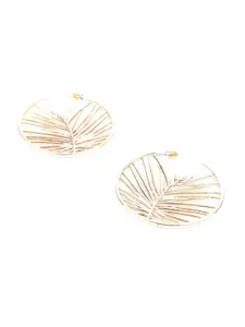 ODETTE Gold-Toned Circular Half Hoop Earrings