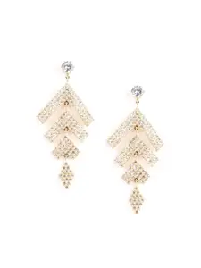 ODETTE Gold-Toned Contemporary Drop Earrings