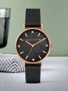 French Connection Women Black Analogue Watch FC24BRGM
