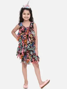 StyleStone Girls Multicoloured Chiffon A-Line Dress