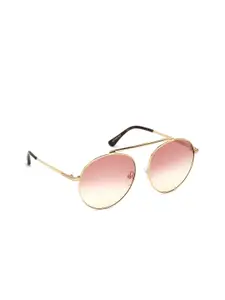 Tom Ford Women Pink Lens & Gold-Toned Sunglasses with UV Protected Lens FT0571 58 28Z