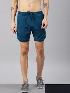 HRX by Hrithik Roshan Men Pack of 2 Solid Regular Fit Sports Shorts