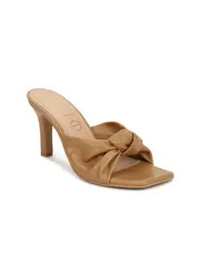 Truffle Collection Beige PU Sandals with Bows