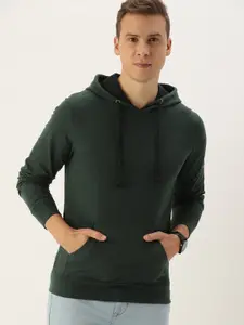 ARISE Men Olive Green Hooded Sweatshirt